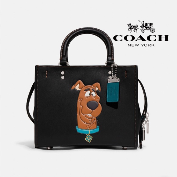 Coach Handbags - NWT Coach x Scooby Doo! Rogue 25 Black Leather Cartoon CG202 Crossbody Purse Bag